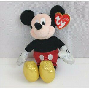 Ty Disney Sparkle Mickey Mouse 7" Minnie Bean Bag Plush Collectible